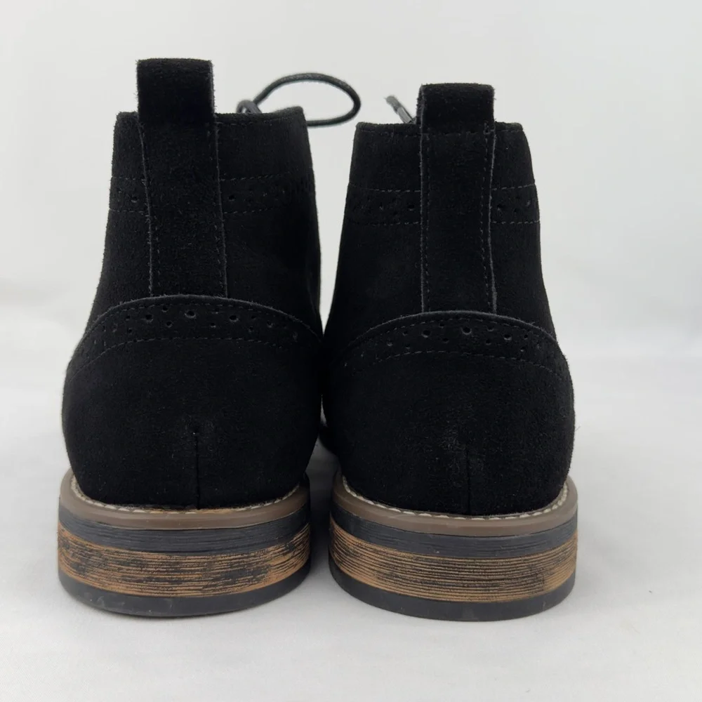 Bruno Marc Black Suede Wingtip Chukka Boots Men Sz 11